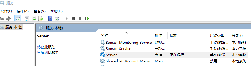 启动 Server 服务